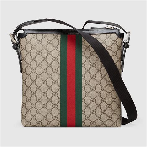 gucci web gg supreme messenger bag|gucci gg supreme crossbody bag.